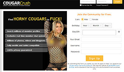 CougarCrush.com home_page
