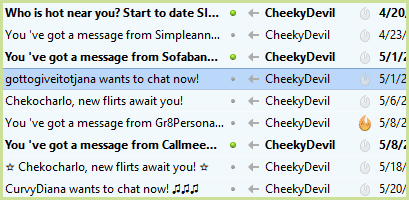 Cheekydevil.com emails